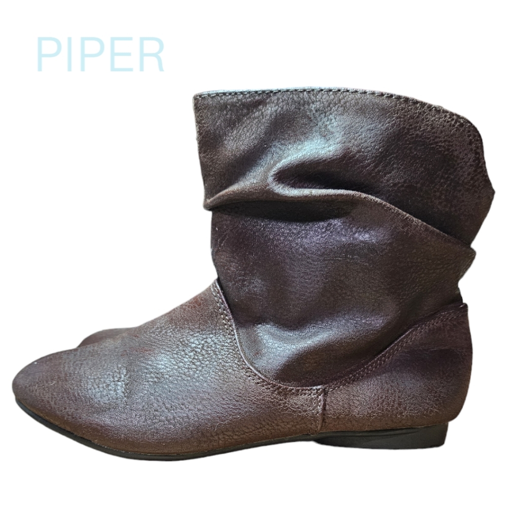 Piper YG Nancy Brown Slouchy Ankle Bootie